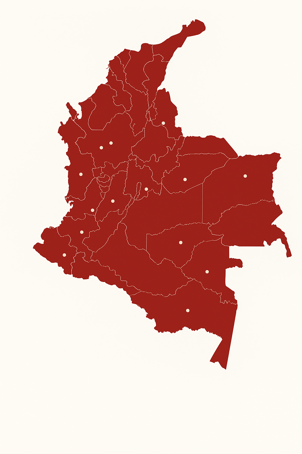Mapa de Colombia - Cobertura Nacional